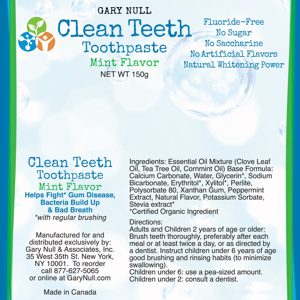 Natural toothpaste label