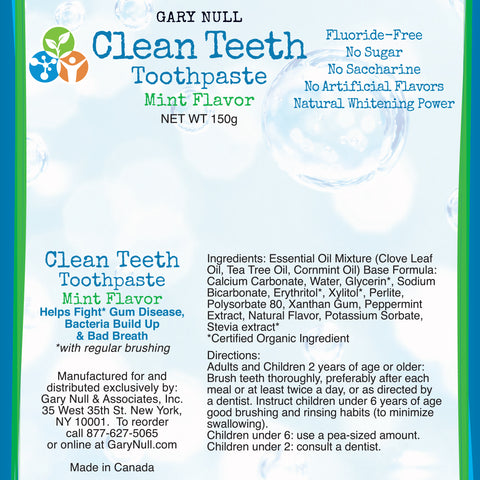 Natural toothpaste label