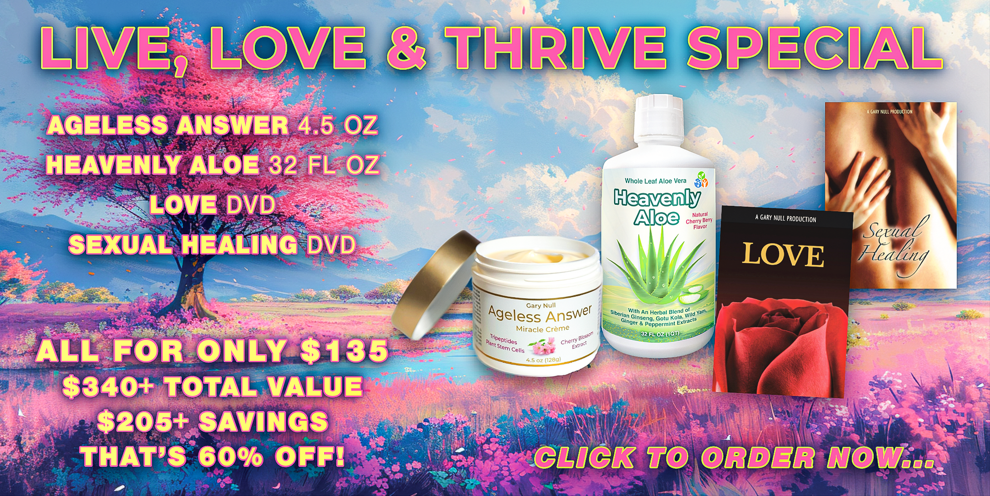 Valentine's Day Special: Ageless Answer Miracle Cream, Heavenly Aloe, with 2 FREE DVDs