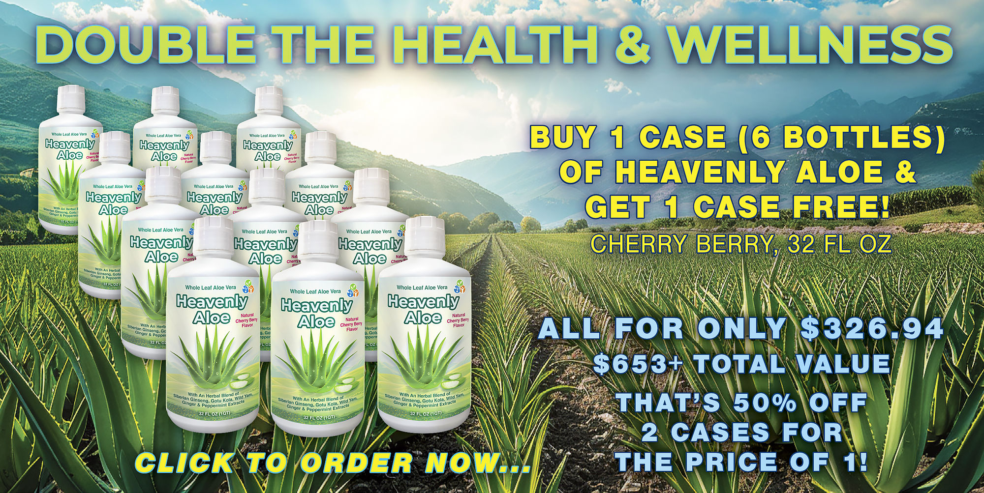 Heavenly Aloe 2 Cases for the Price of 1