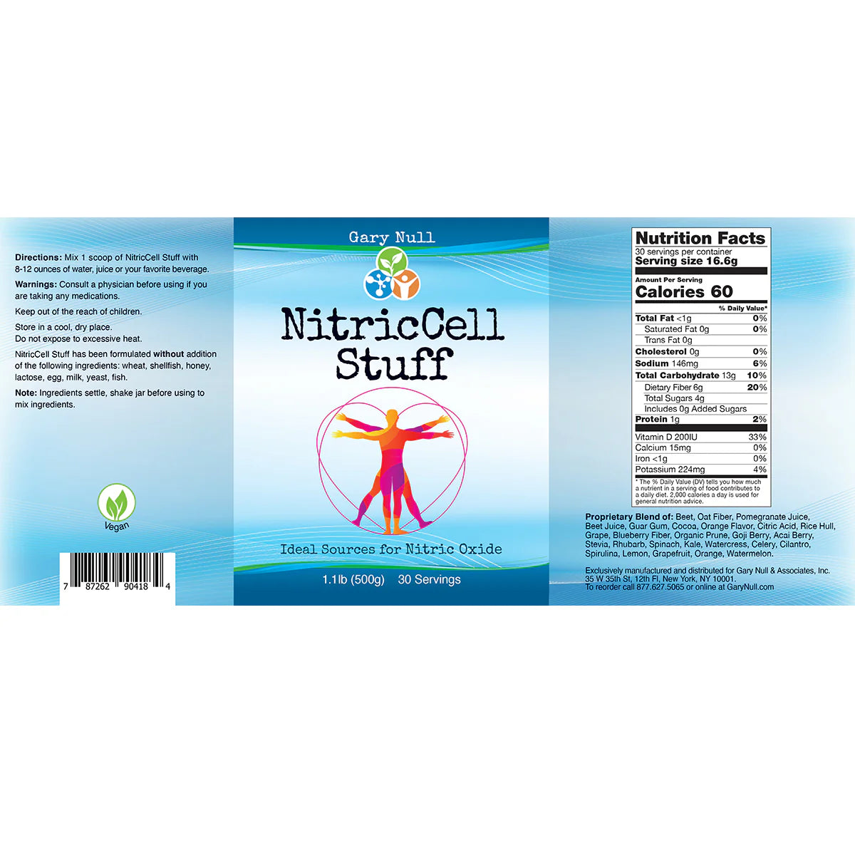 Nitric Fiber Special: NitricCell Stuff, 500 grams with FREE Fiber Stuff, 450 grams