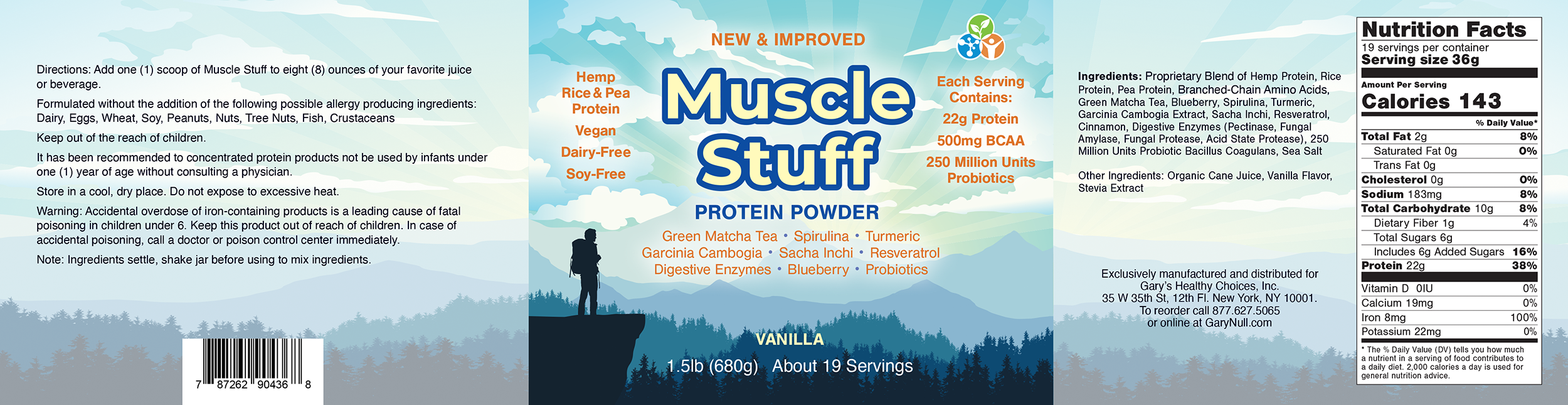 Muscle Stuff Vanilla, 680 grams
