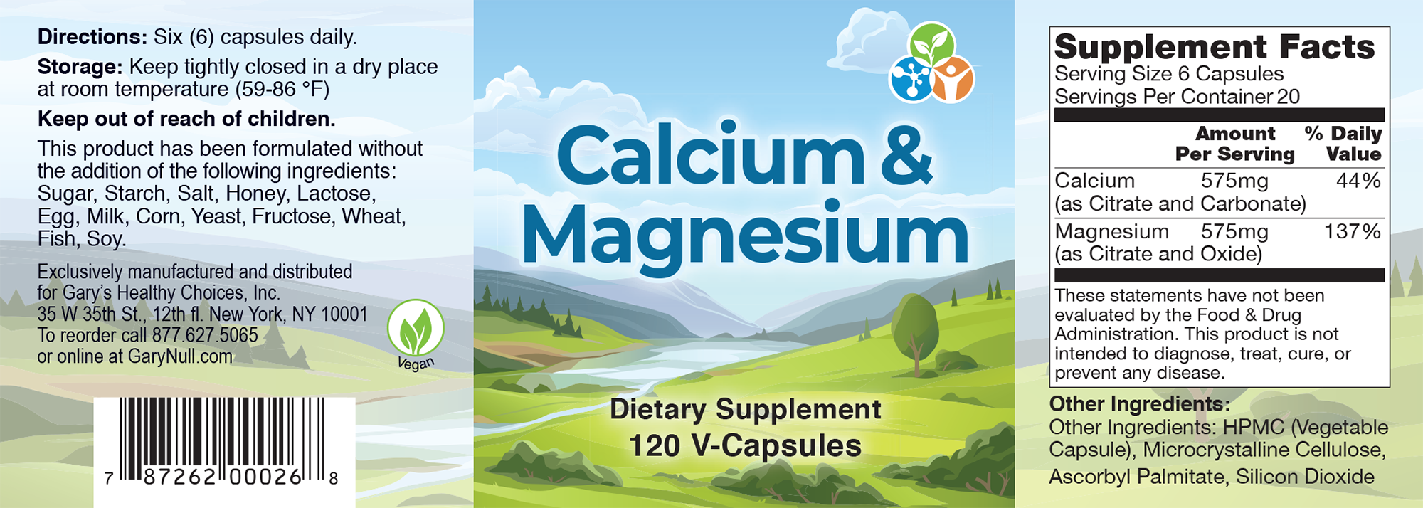 Calcium & Magnesium, 120 caps